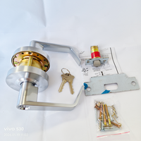 Serrure à levier de qualité commerciale ANSI Grade 2 pour entrepôt avec clés de gestion, construction en acier inoxydable 304 et alliage de zinc, finition chromée