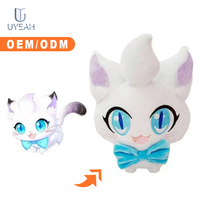 Jouet en peluche personnalisé UYEAH : Chat, Lapin, Ours, Poupée en peluche avec logo d'entreprise imprimé, Vêtements en peluche, Animaux en peluche, Jouets chat noir sur mesure