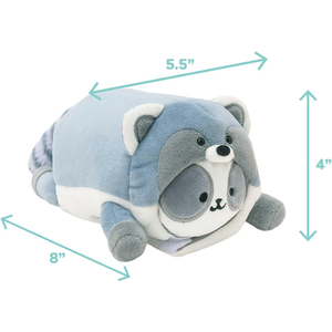 Encantador redondo pequeño Pandaroll vestido extraíble <span class=keywords><strong>mapache</strong></span> traje de felpa con cola de rayas suaves Reversible <span class=keywords><strong>mapache</strong></span> Animal de peluche - Product Image 4