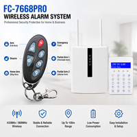 Kunci Remote Kontrol Alarm Nirkabel untuk Sistem Keamanan FC 7668PRO Tombol Panik Aktifkan/Matikan Aksesori Keamanan Rumah Pintar