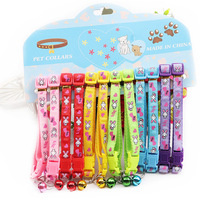 Collier de cloche pour animaux de compagnie imprimé de dessin animé mignon, collier de cou pour animaux de compagnie en polyester réfléchissant à 12 sangles MASCOTA ACCESORIO PARA PERRO