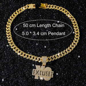 Collares con Colgante de Letra de Aleación Estilo Hiphop Personalizados, Diseño Simple Hecho a Mano, Collares para Hombre, Joyería de Moda - Product Image 5