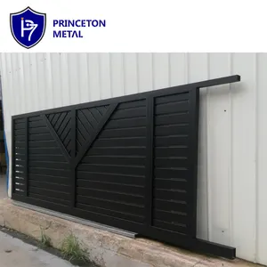 PRINCETON METAL New design customized aluminium outdoor slat slider gate for sale