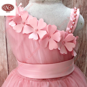 Vestido Formal de princesa de flores con tutú grande para niñas, temporada de invierno, cuello redondo, manga abullonada, tela de gasa, patrón Floral, diseño ODM - Product Image 2