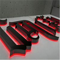 Enseigne lumineuse LED 3D dorée DakeSign Factory OEM, logo personnalisé, étanche IP65, construction en acrylique et métal, pour intérieur et extérieur.