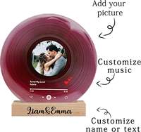 Caja de Música Personalizada de Vinilo Acrílico con Altavoz para Decoración de Hogar u Oficina, Idea de Regalo con Nombre Personalizado