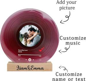 Caja de Música Personalizada de Vinilo Acrílico con Altavoz para Decoración de Hogar u Oficina, Idea de Regalo con Nombre Personalizado - Product Image 5