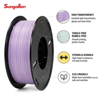 Filament PETG pour imprimante 3D Sungallon, diamètre 1,75 mm, faible odeur, haute résistance, sans déformation/sans effet de chaîne, options 1-5 kg, compatible FDM