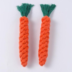 Jouet en corde de carotte pour animaux de compagnie, tissé à la main, taille moyenne, pour nettoyer les dents des chiens - Product Image 4
