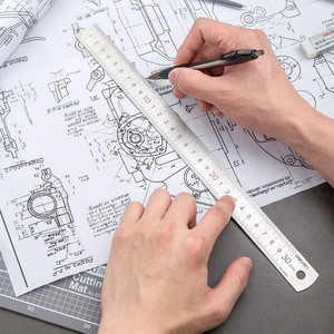 Deli Steel Ruler 15 Cm Stainless Steel Metal Ruler For Measuring And Drawing - Product Image 4
