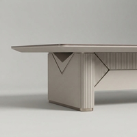 Ensemble de table de conférence moderne de luxe pour 20 personnes, plateau en bois, chaises en cuir, salle de réunion, hôpital, bureau commercial, école