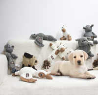 Vente en gros personnalisé tendance luxe silicone caoutchouc nylon peluche indestructible couinement mâcher accessoires produit chat chien jouets pour animal de compagnie