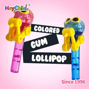 Kẹo bán buôn tùy chỉnh nhãn hiệu riêng đầy màu sắc đồ chơi mới lạ Kính mát ít người đàn ông <span class=keywords><strong>Lollipop</strong></span> với vui vẻ cơ chế trái cây snack cho bé - Product Image 3