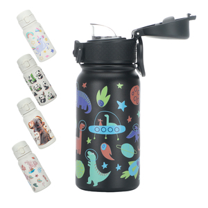 Wholesale Custom Kids Stainless Steel 3d Printed Hydration Bottles Portable Leak-proof Bpa-free Vacuum <b>Flask</b> Dinosaur Design - Product Image 3