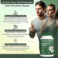 Capsules d'extrait de Rhodiola Rosea en marque blanche OEM/ODM – Complément alimentaire de qualité alimentaire à base de plantes et de vitamines