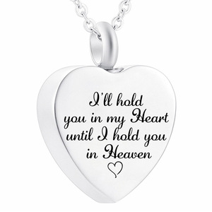 Collier pendentif en acier inoxydable coeur aimant en argent pour bijoux commémoratifs des cendres-<span class=keywords><strong>Je</strong></span> te tiendrai dans mon cœur jusqu'à ce que <span class=keywords><strong>je</strong></span> te tienne dedans - Product Image 1