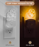 Veilleuse LED RGB TSINYE à 8 modes, éclairage nocturne enchanteur pour enfants, à brancher sur prise murale avec fonction capteur crépusculaire automatique