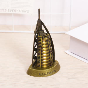 XIFENGカスタム3Dメタルミニチュアビルディングモデルのブルジュアルアラブの家の装飾世界的に有名なドバイのランドマークメタルクラフト - Product Image 5