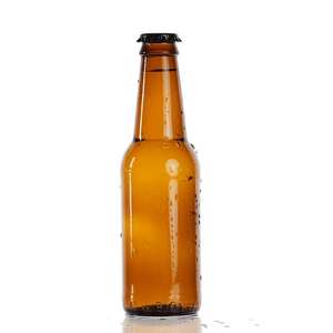 Botella de Cerveza/Vino de Plástico de 330 ml (11 oz) Color Ámbar, Venta Caliente, <span class=keywords><strong>Precio</strong></span> Bajo de Fábrica, Etiqueta Personalizada al por Mayor, con Tapa Corona - Product Image 1