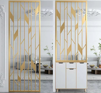 Cloison décorative en métal, panneaux décoratifs en acier inoxydable SUS 304 doré, cloisons translucides multifonctionnelles