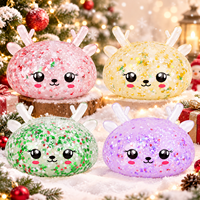 Jouet Squishy TPR de Noël en forme de boulette de 8,5 cm, taille extra-large, simulation de nourriture à cuire à la vapeur, anti-stress pour filles
