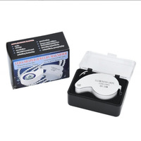 Diamond Eye Magnifying Glass Tool for Jewelry Antiques Coins Stamps 40X-25mm LED Illuminated Jewelers Loupe Magnifier With Light