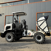 Mini-dumper sur chenilles haute performance Mountain Raise Diesel 2 tonnes avec chargeur frontal