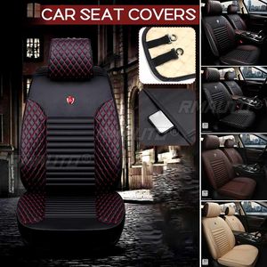 Coussin de siège de voiture en cuir PU, ne se déplace pas, accessoires automobiles universels, noir/rouge, antidérapant, pour la plupart des voitures, camions, SUV - Product Image 2