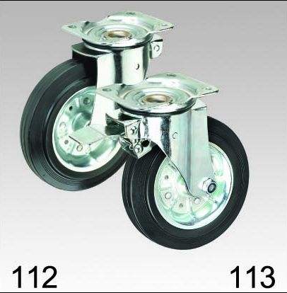 Black Rubber Wheel Swivel Caster