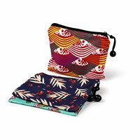 Dompet Kecil Motif Bunga Vintage Ukuran dan Warna Sesuai Pesanan, Buatan Tangan dari Katun Murni, Berlapis, dengan Resleting untuk Uang Koin