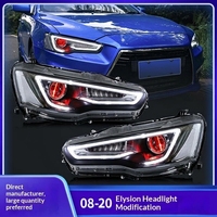 Phares LED 12V modifiés pour Mitsubishi Lancer EX 2008-2016, design Demon-Eye avec 4600LM et 5600K
