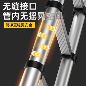 Walkable A-Frame <b>Ladder</b> 4 Steps Thickened Stainless Steel Portable Folding Telescopic <b>Ladder</b> For Household Engineering - Product Image 5