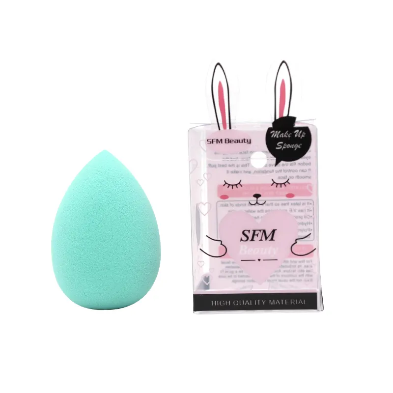 SFM 브랜드 도매 메이크업 스폰지 파우더 퍼프 클리너 계란 물방울 모양 화장품 퍼프 도매 메이크업 스폰지