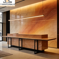 Grande dalle de marbre beige Crema Marfil naturel, polie, moderne, imperméable, pour les projets de construction à grande échelle