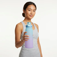 Bouteille anti-fuite avec options de parfum, couvercle à clapet, paille intégrée pour boire directement – Idéale pour l'école, le cyclisme, le camping, la gym, les cadeaux, la maison et l'extérieur