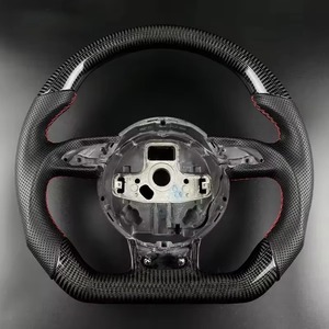 Volant sport personnalisé en fibre de carbone véritable compatible avec <span class=keywords><strong>Audi</strong></span> A3 A4 A5 A6 A7 RS3 <span class=keywords><strong>RS4</strong></span> RS5 RS6 RS7 <span class=keywords><strong>B8</strong></span> <span class=keywords><strong>5</strong></span> Q3 Q5 Q7 - Product Image 3