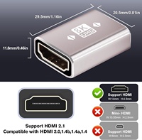 Adaptateur d'extension portable en métal, femelle à femelle