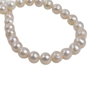 Grandi <span class=keywords><strong>Perle</strong></span> Bianche <span class=keywords><strong>di</strong></span> circa 12mm con Filo, Leggermente Imperfette, <span class=keywords><strong>Perle</strong></span> d'Acqua Dolce Sciolte per Collane Fai da Te, Semilavorato - Product Image 5