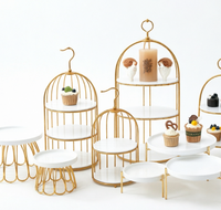 Ensemble de 14 pièces, décoration de mariage de luxe, buffet, présentoir de desserts, stand de restauration, stand à gâteaux en métal pour le goûter