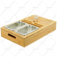 Salons en bambou massif TV télécommande stockage et organisateur boisson Snack canapé Caddy
