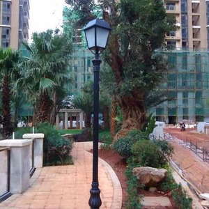 Lámpara de Jardín Exterior de Hierro con LED, Semi Empotrada, Garantía de 5 Años, Bombilla A19, para Iluminación de Patio y Paisaje - Product Image 1