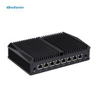 Mini PC QOTOM Q30600GER-S13 Intel Core I3 I5 I7, 8 LAN, Sin Ventilador, Almacenamiento SSD, RAM DDR4, Win 10, Linux, Uso Empresarial, Red