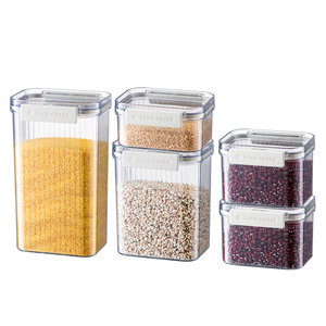 2023 hot selling plastic canister jar food storage jar canisters set with airtight lid