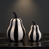 Ensemble d'ornements de fruits en céramique brillante Accessoires d'intérieur de maison poire et pomme réalistes pour une esthétique minimaliste