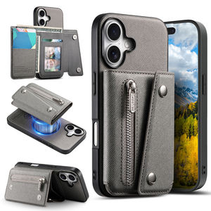 Funda de Piel Sintética Antigolpes con Clip, Tarjetero, Soporte Plegable y Almacenamiento Desmontable para iPhone 17, con Logotipo Personalizado - Product Image 4