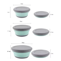 Boîte à lunch en silicone pour enfants, anti-fuite, isotherme, conteneur alimentaire pour bébé, boîte bento portable pour l'école, le bureau, ensemble de rangement alimentaire rond