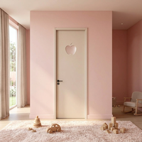 Portes intérieures modernes en bois composite sur mesure, isolation acoustique, construction durable pour salle de bain, villa, salle à manger, garantie 1 an