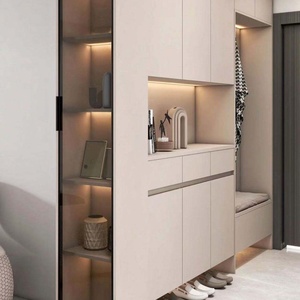 Senger Customizable Wooden Entryway Cabinet With Mirror-modern Durable <strong>Coat</strong> <strong>Rack</strong> <strong>Shoe</strong> <strong>Bench</strong> &amp; Shelf Easy Assembly for Hotel Use - Product Image 3