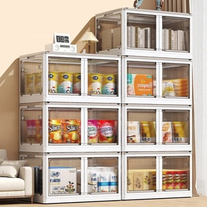 Estante plegable de <span class=keywords><strong>4</strong></span> colores, organizador de cajones, ropa transparente, cajas de almacenamiento de juguetes, contenedores, ruedas rodantes, almacenamiento cuadrado de plástico transparente - Product Image 4