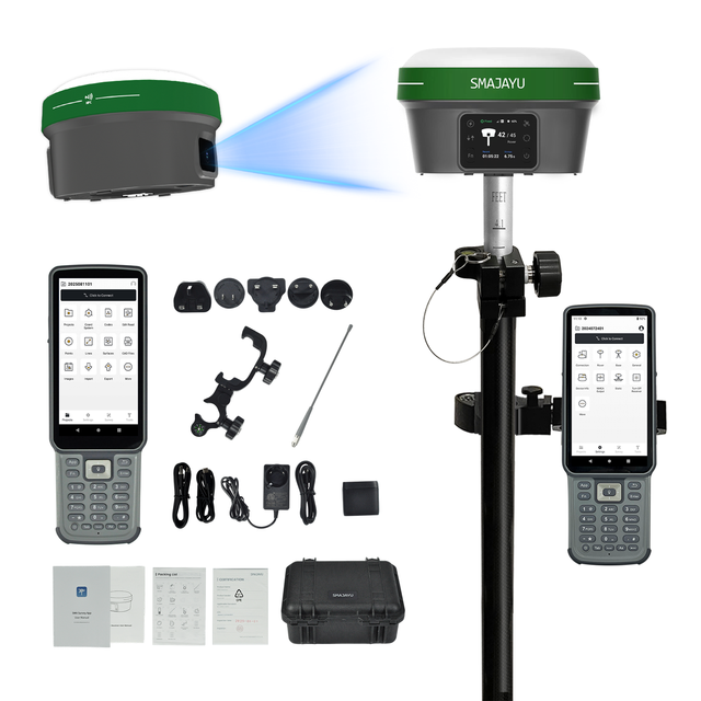 SMA60AR GNSS RTK System AR Stakeout Dual Camera IMU 60° Tilt Survey IP68 6-12km UHF for Construction Survey Equipment